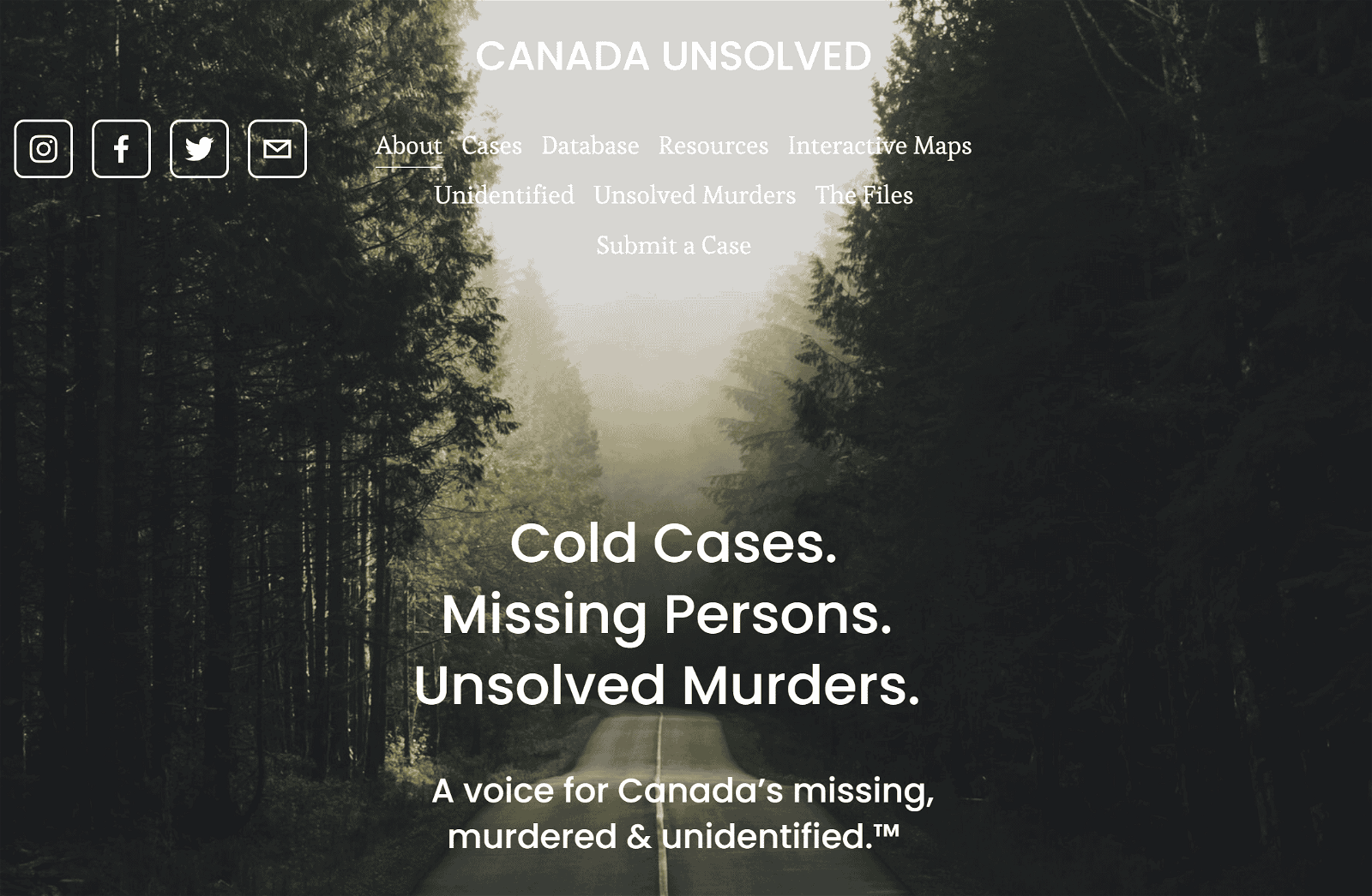 Canada Unsolved Homepage