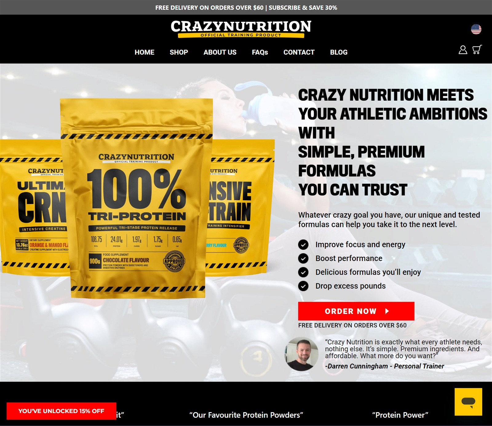 Crazy Nutrition Homepage