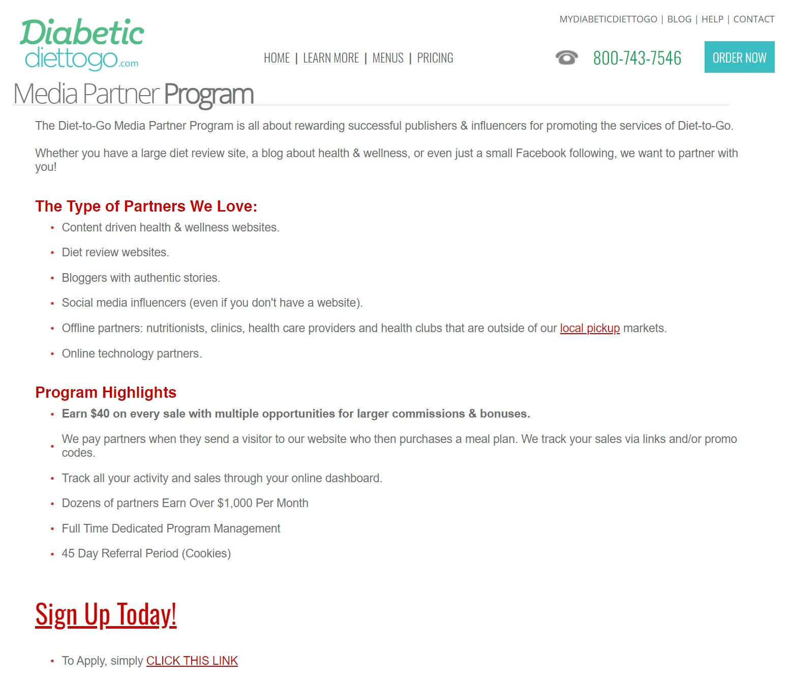 Diabetic Diet To Go Affiliate Program