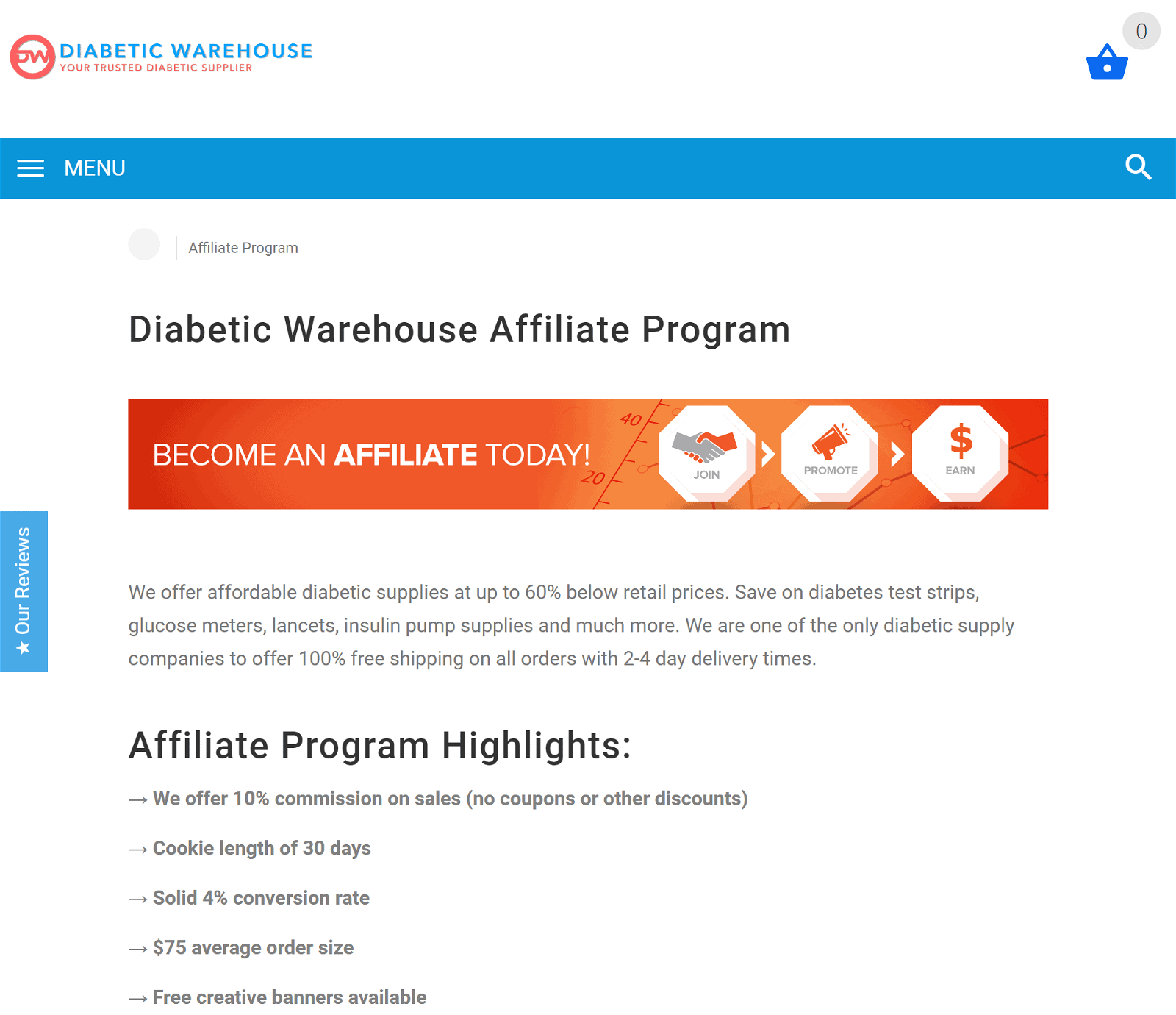 Diabetic Warehouse Affiliate Program