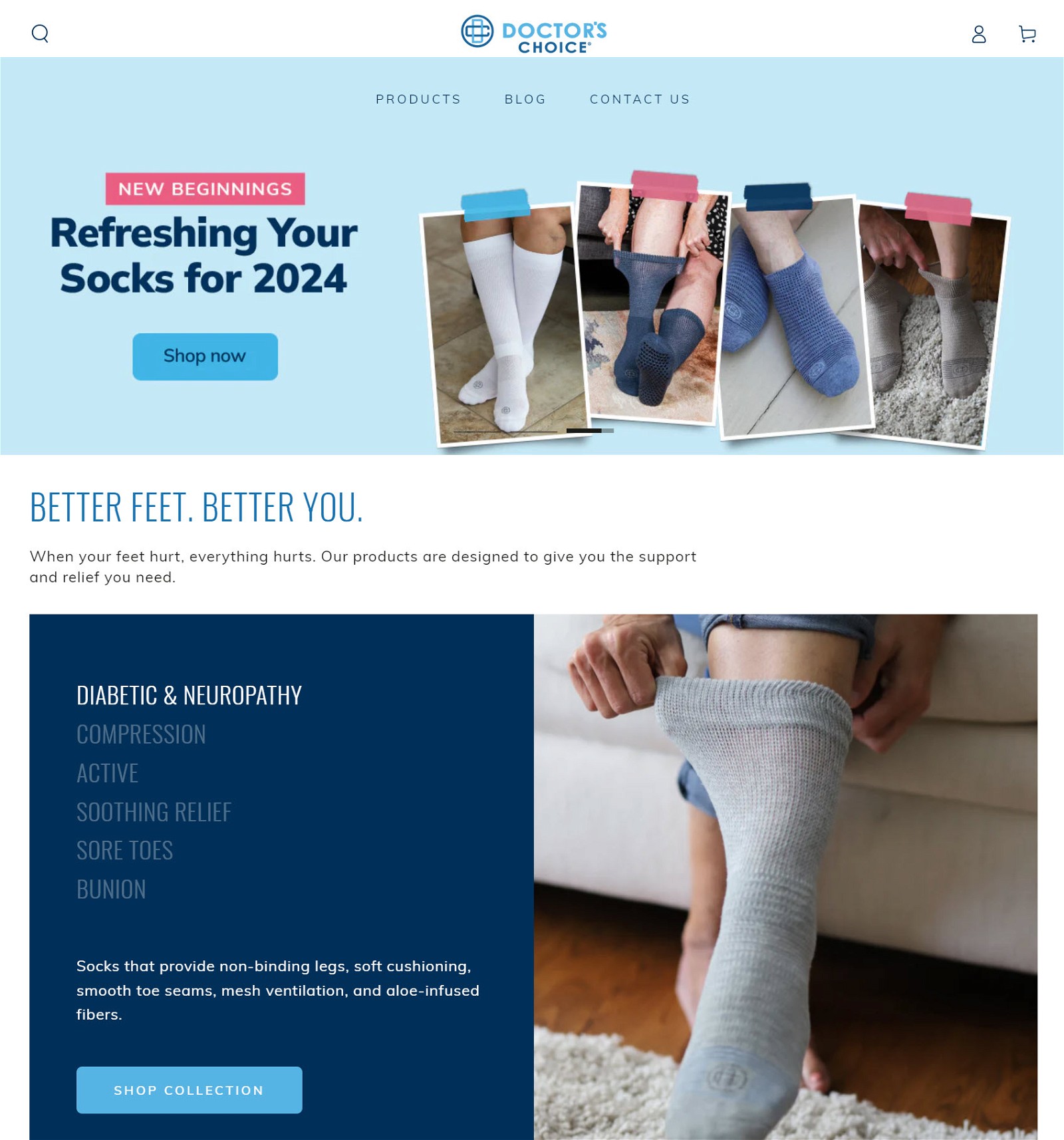 Doctor's Choice Socks Homepage