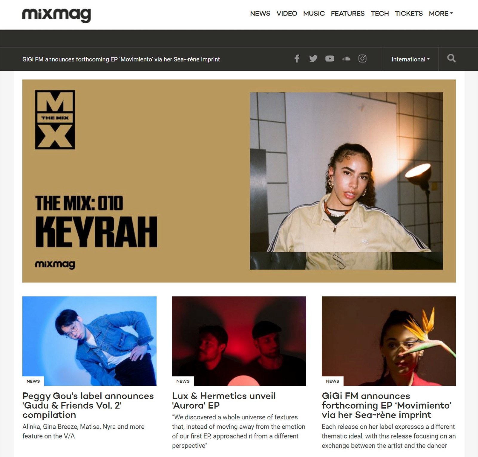 MixMag homepage