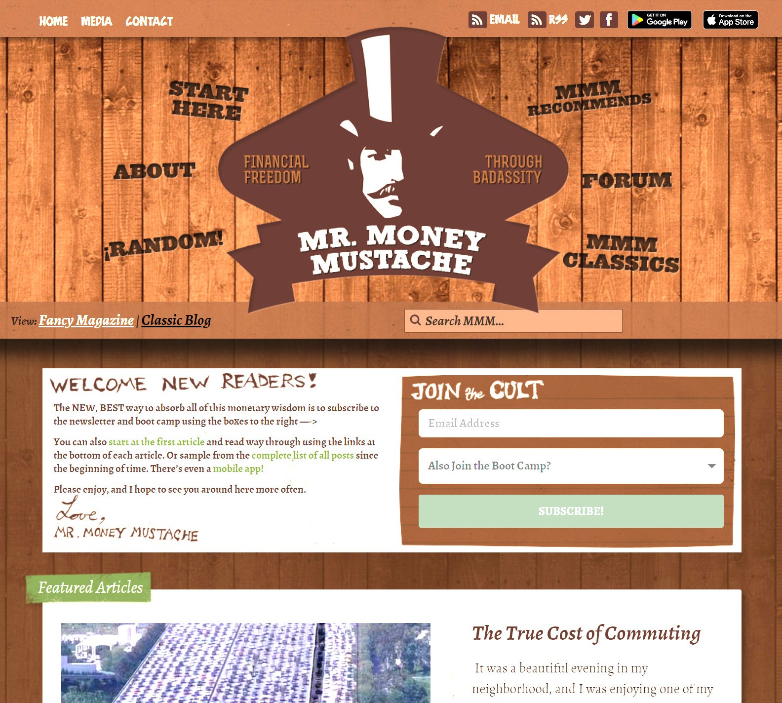 Mr. Money Mustache homepage