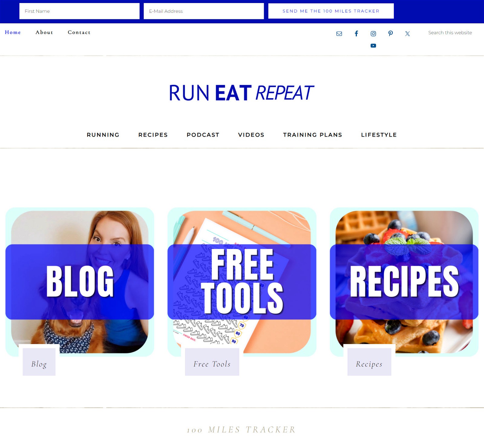 Run Eat Repeat homepage