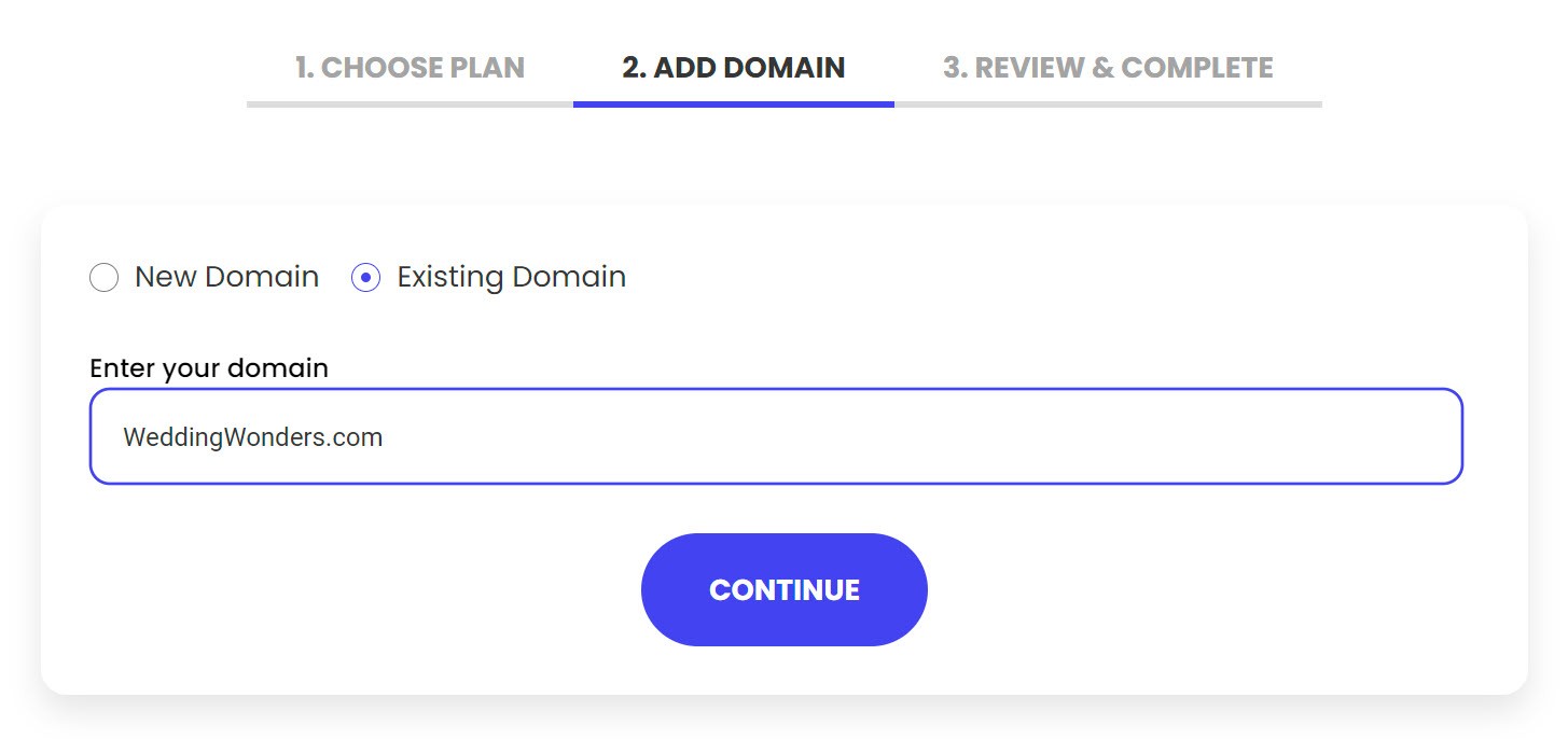 Siteground Existing Domain
