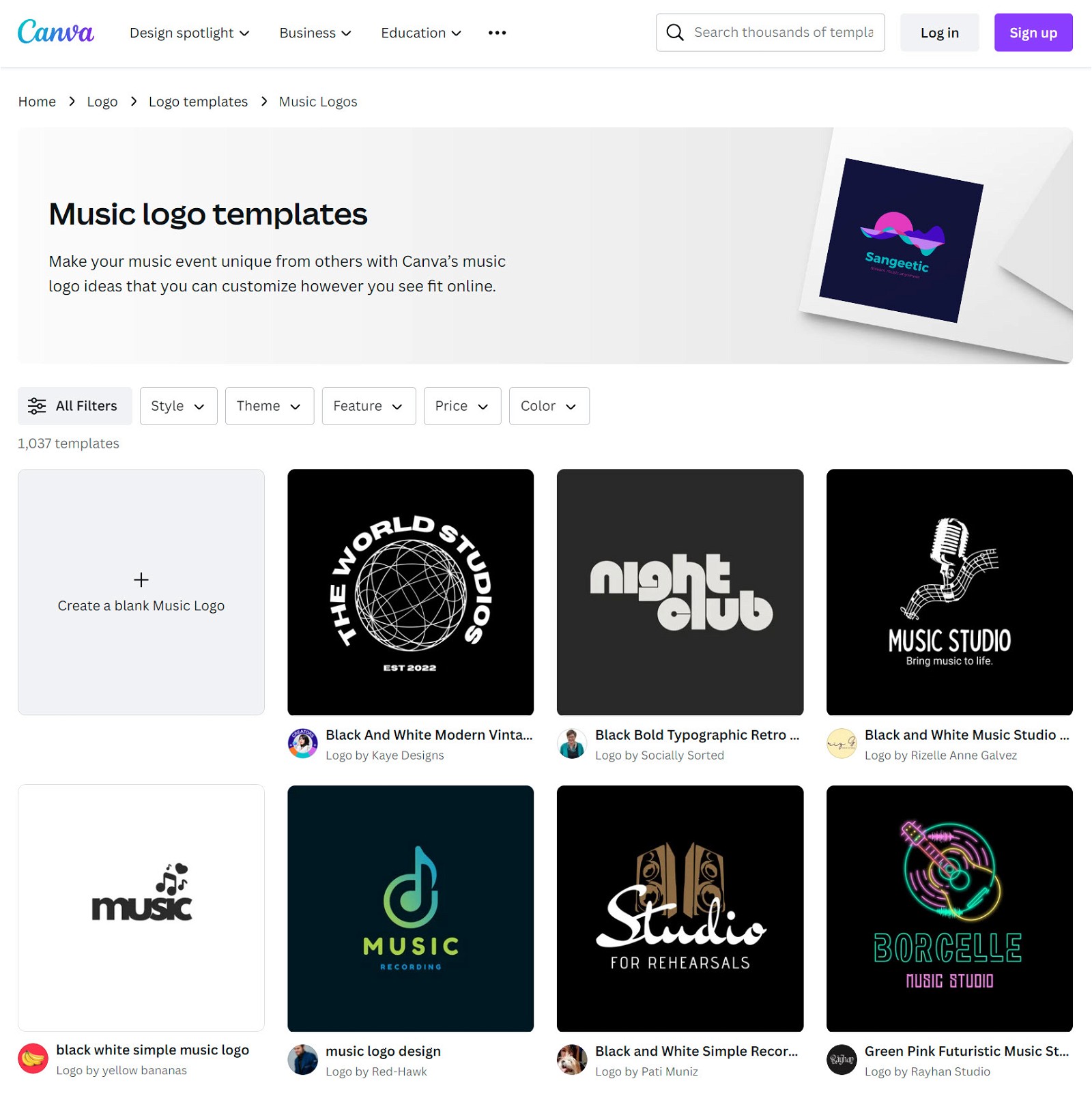 Music logos On Canva