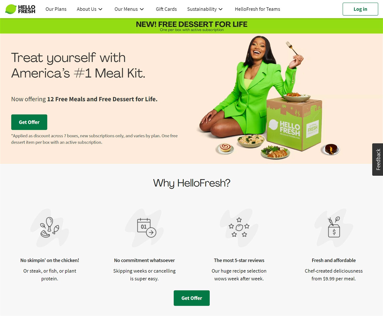 HelloFresh Homepage