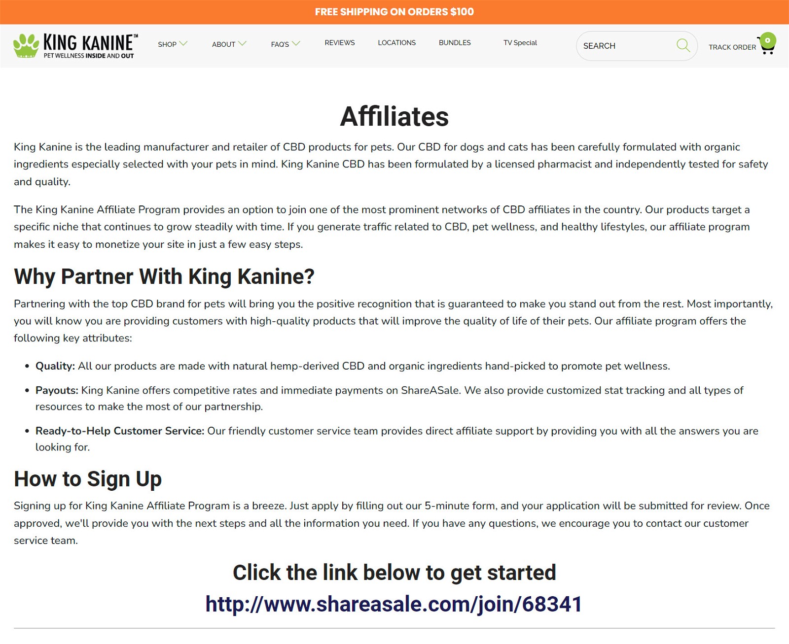 King Kanine Affiliate Program