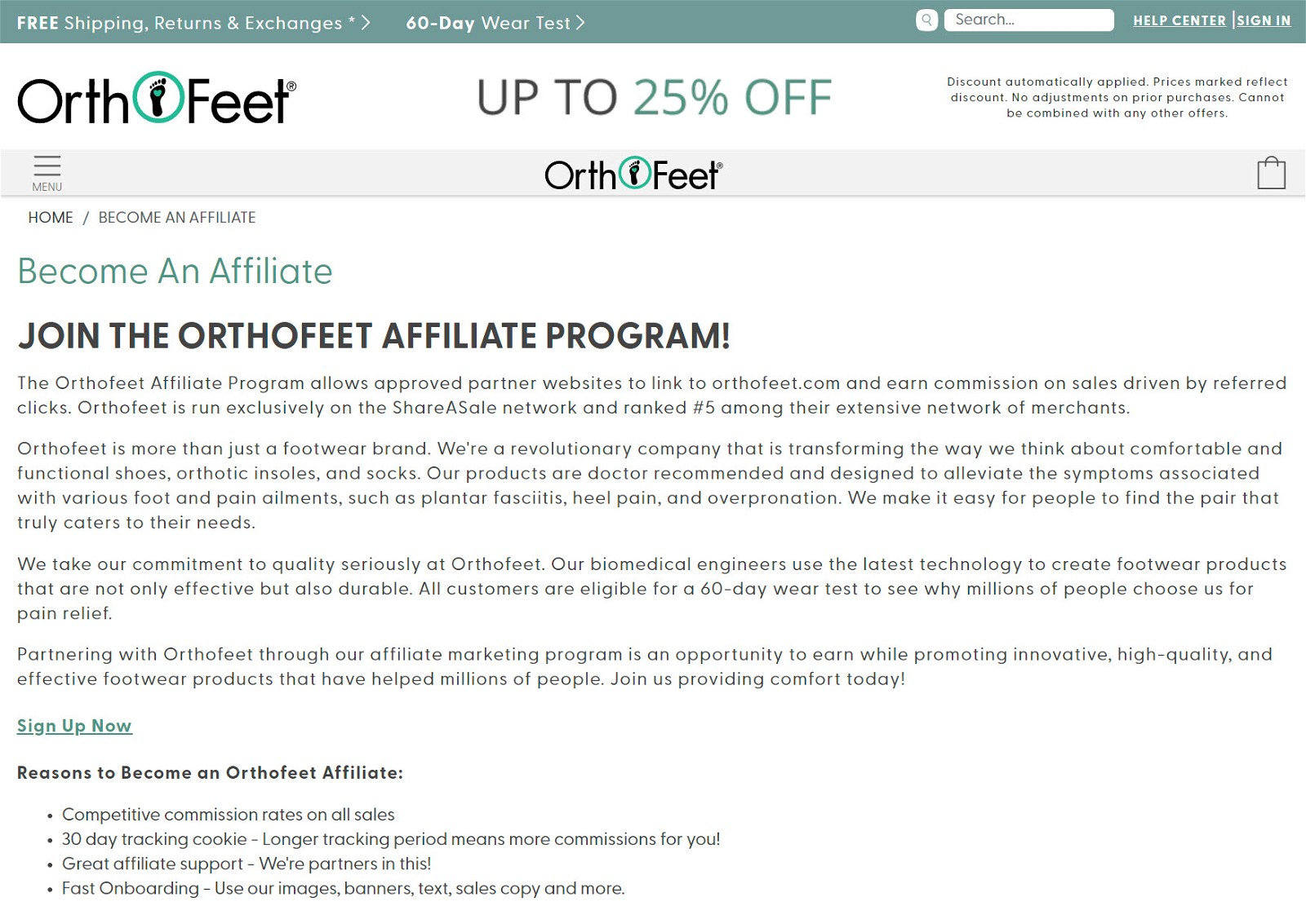 Orthofeet Affiliate Program