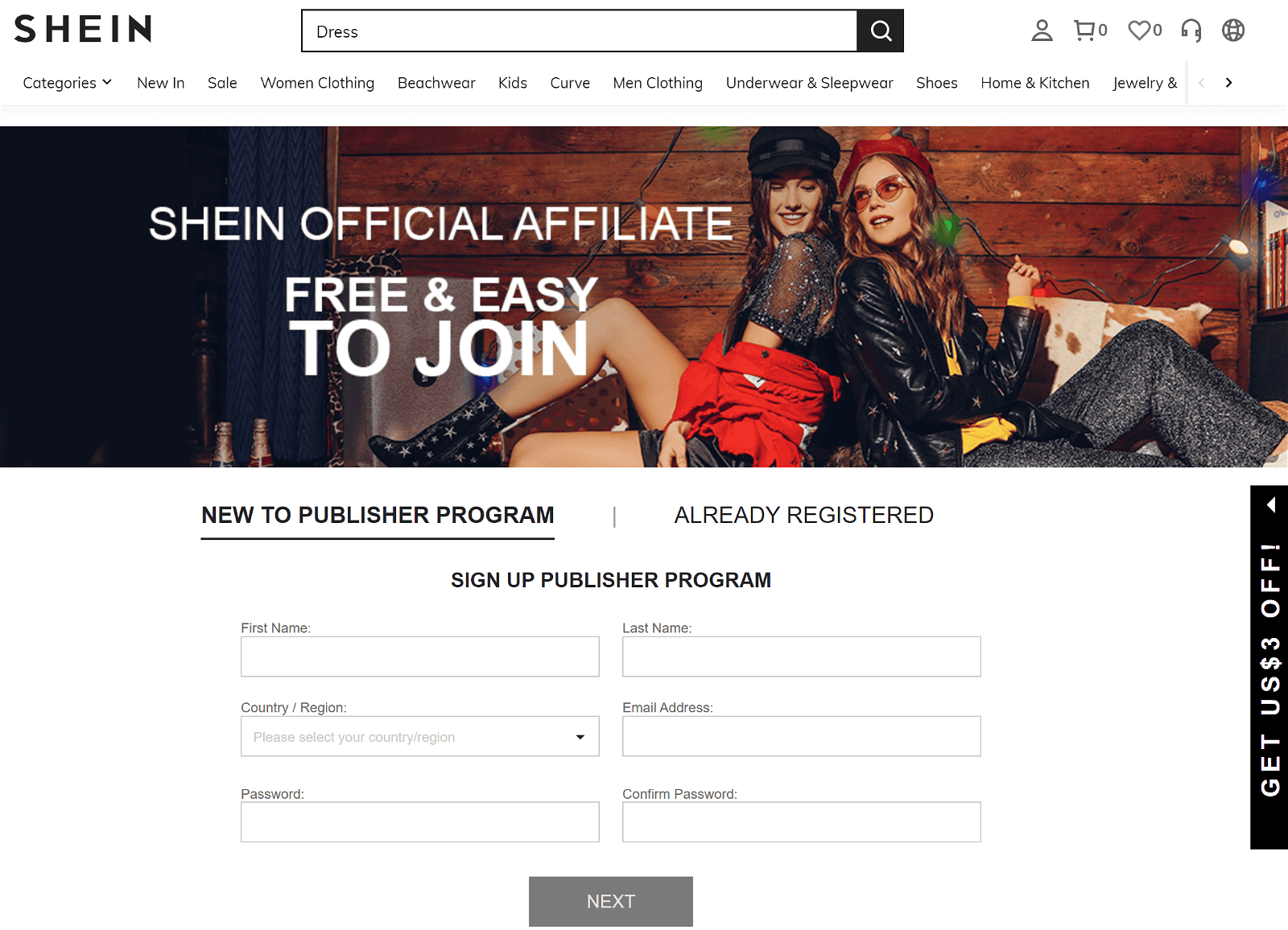 SHEIN Affiliate Program