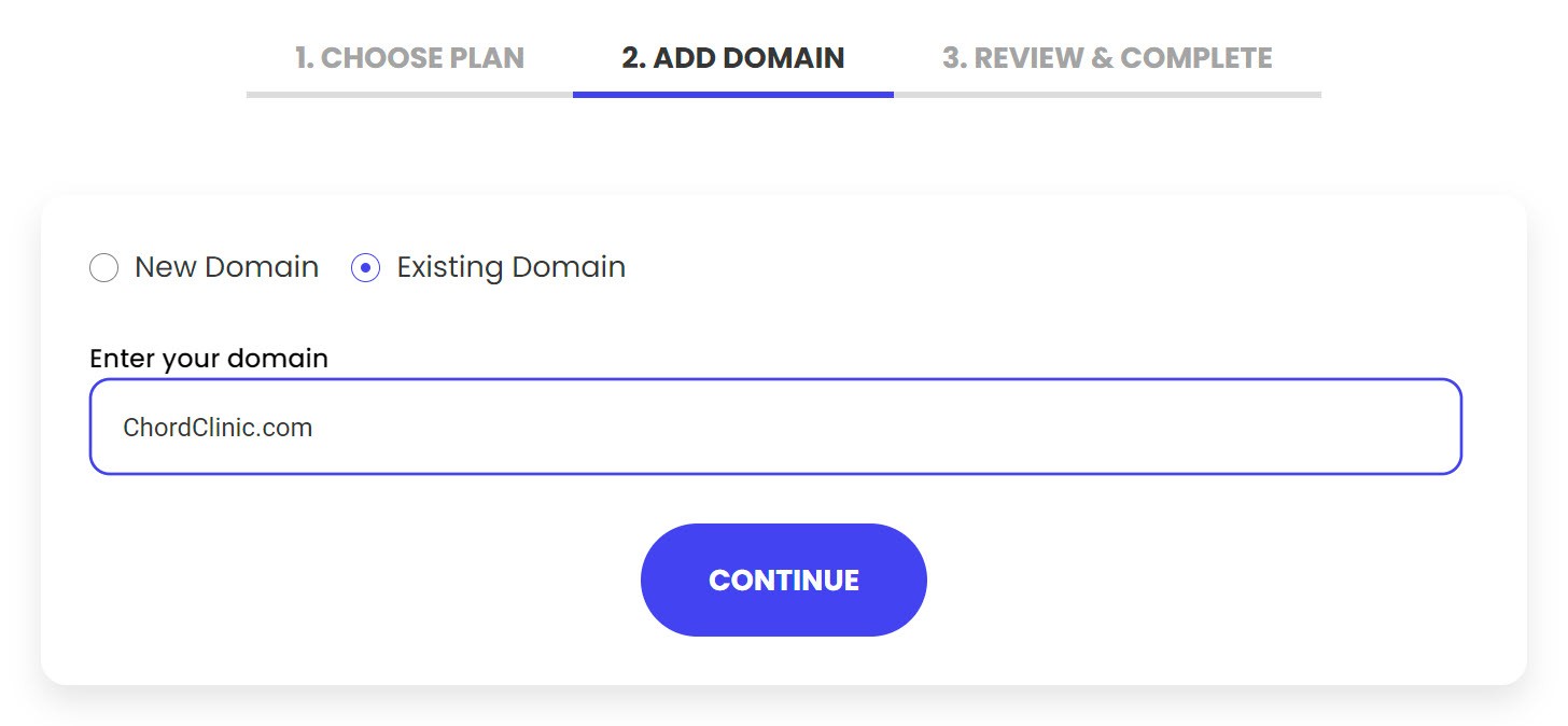 Siteground Existing Domain