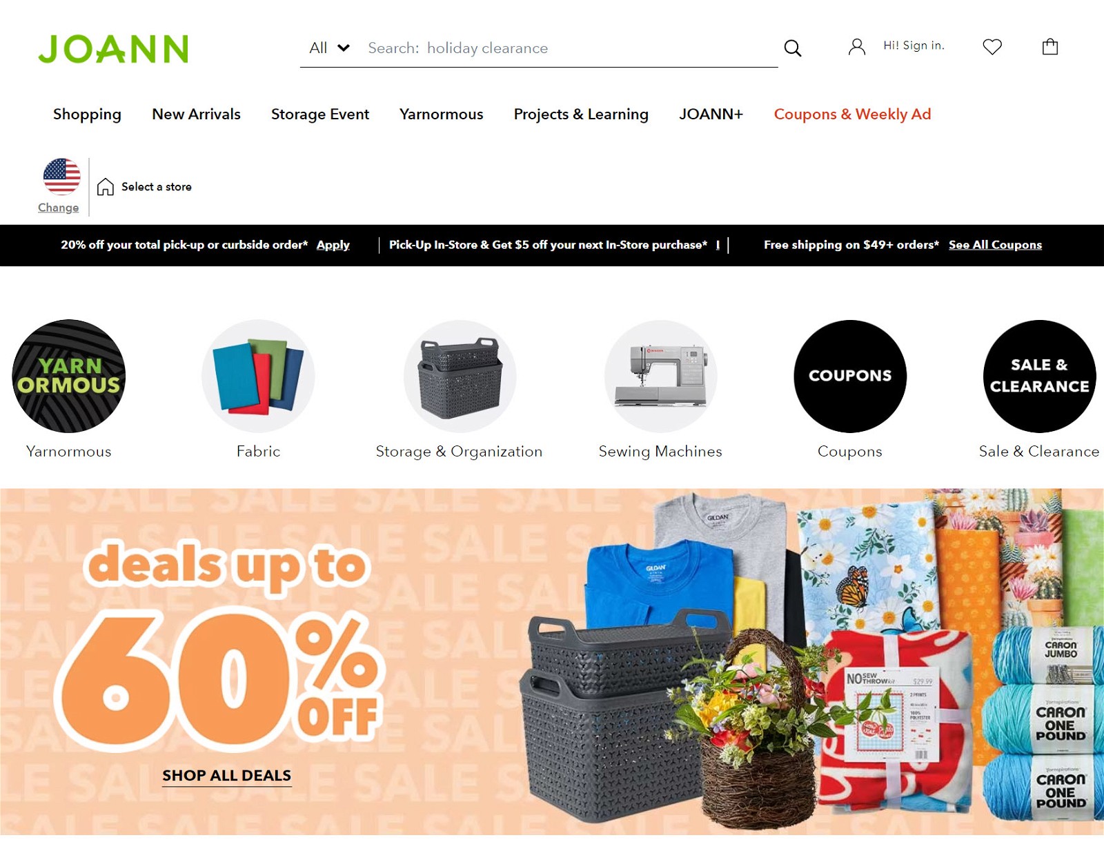 joann homepage