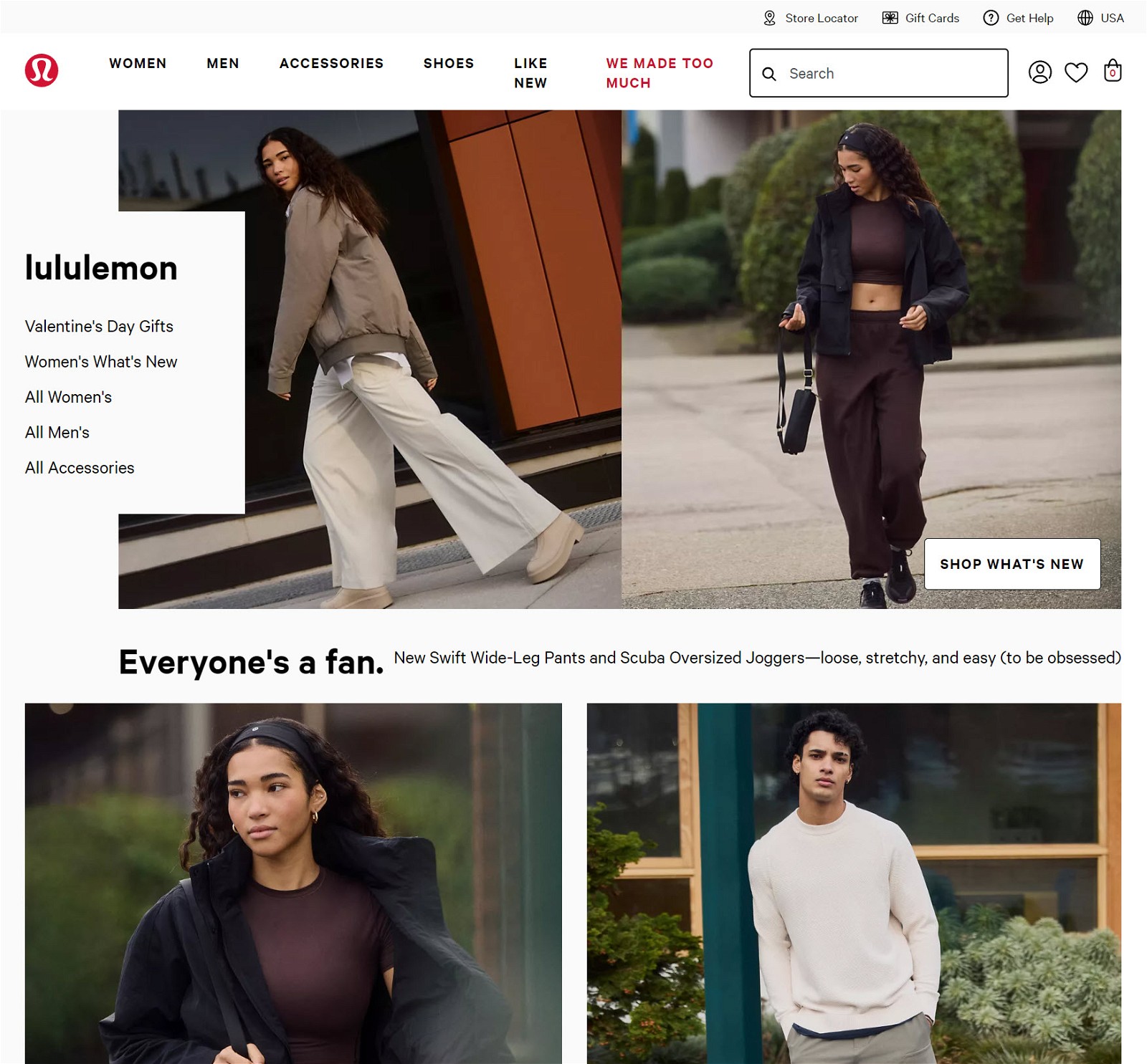 lululemon homepage