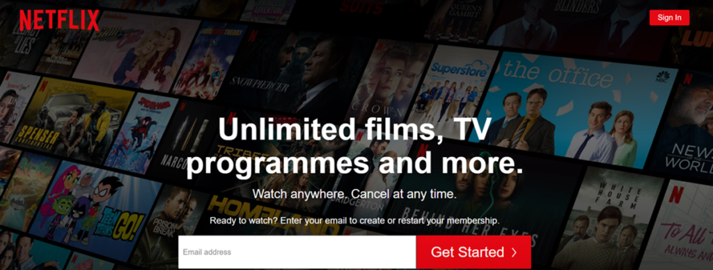 Netflix Homepage