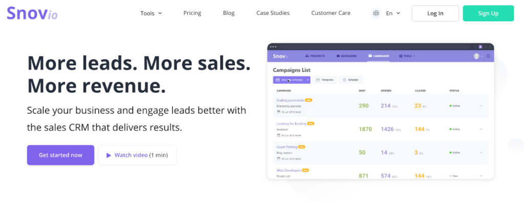 Snovio Homepage