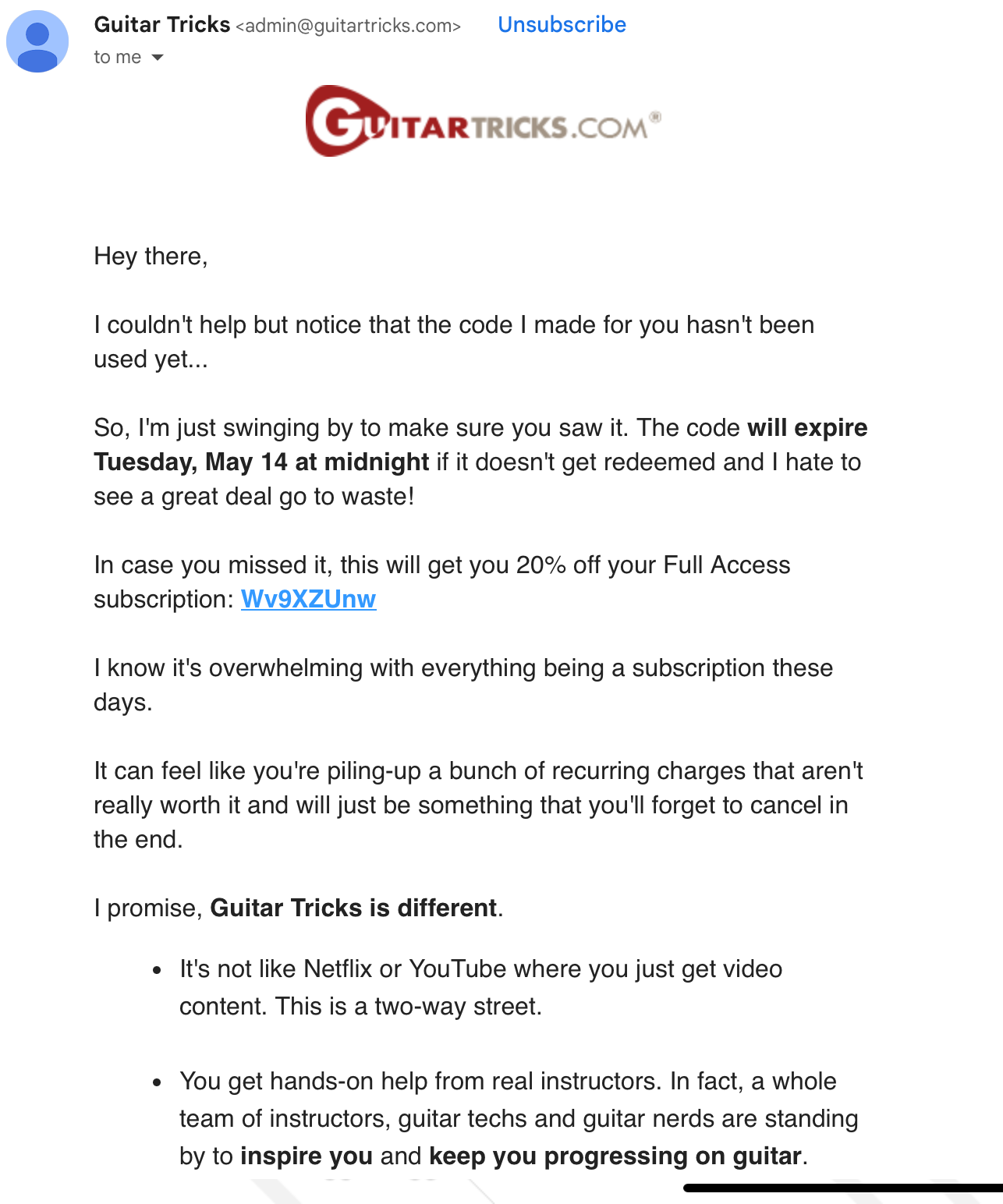 guitar trick email
