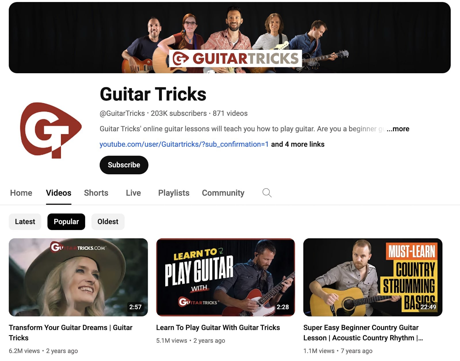 guitar tricks youtube