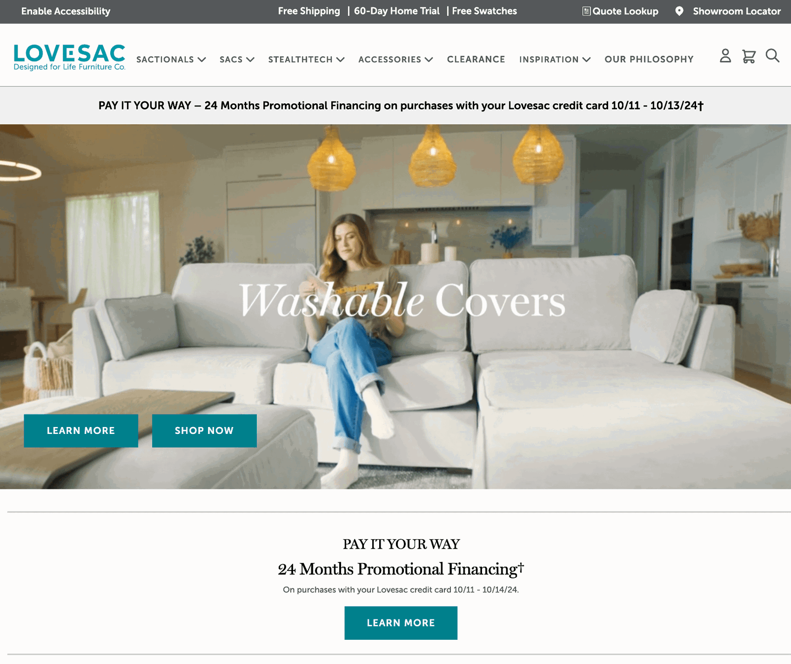 lovesac homepage