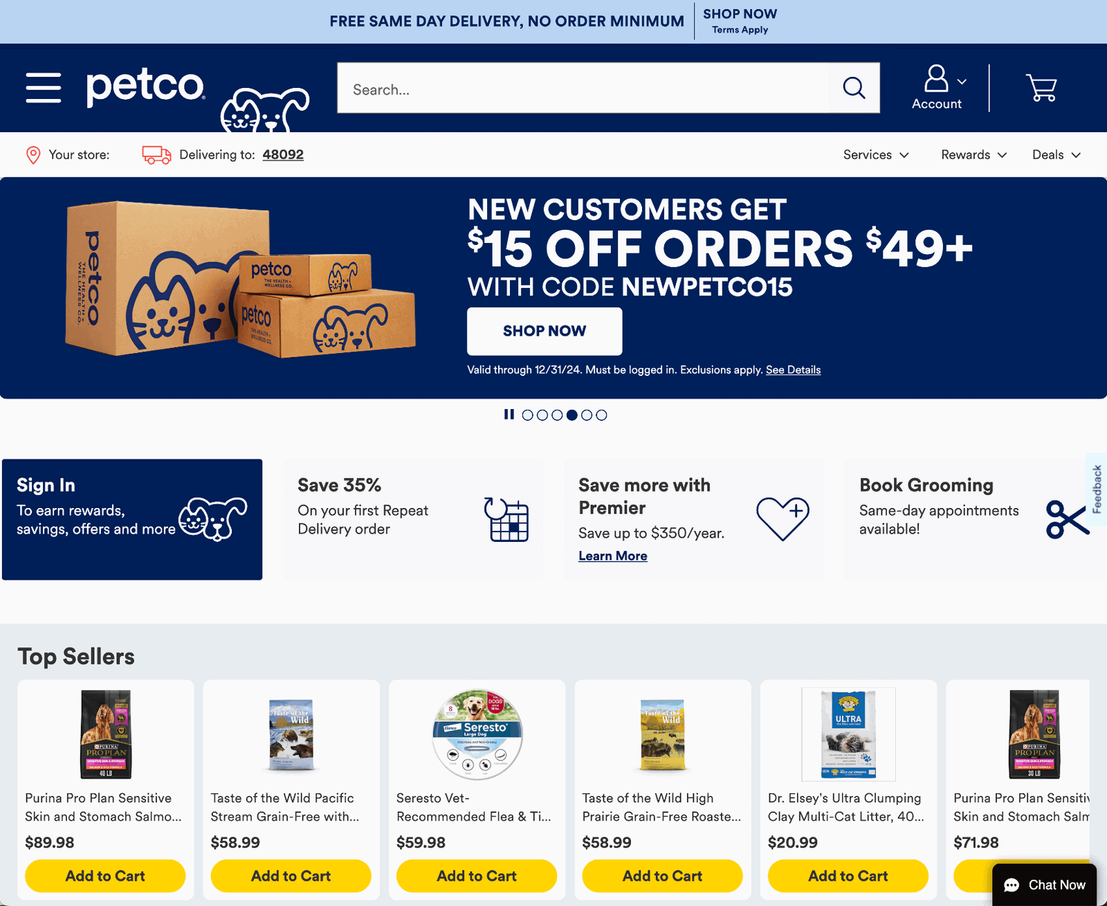 petco homepage