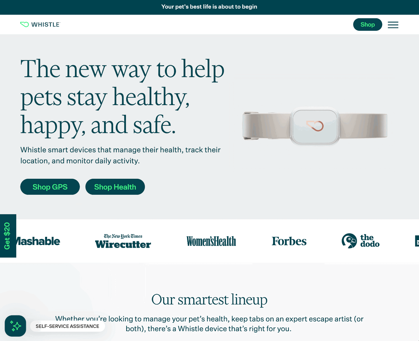 whistle homepage