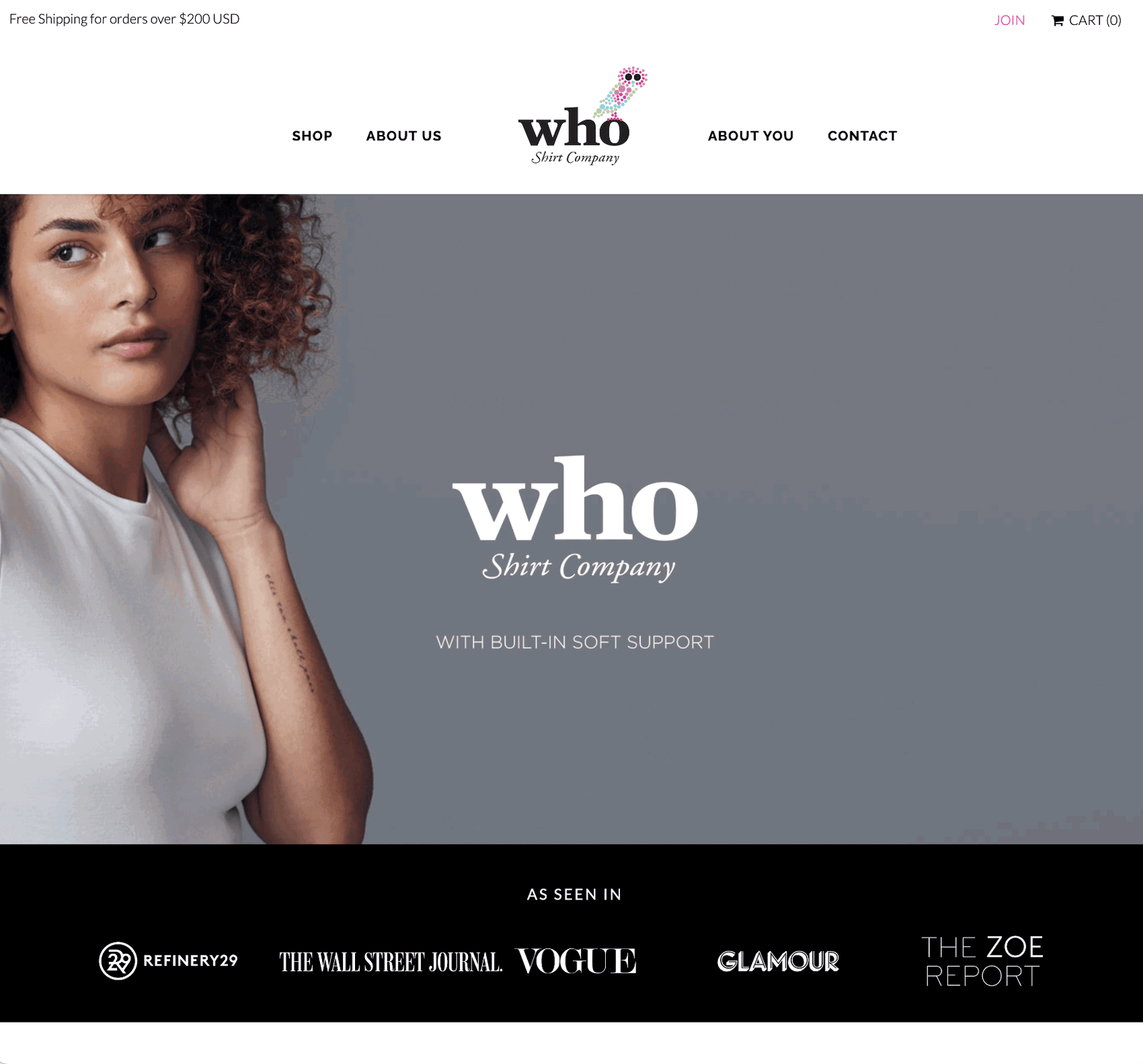 who shirt company homepage